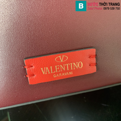 Túi xách Valentino siêu cấp da bê màu tím size 15cm