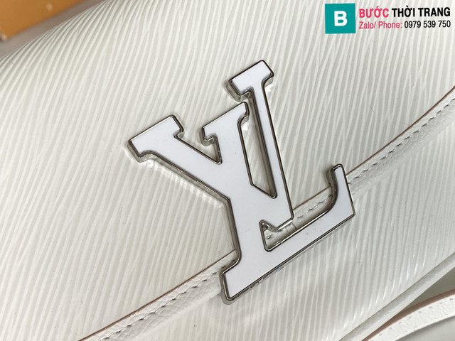 Túi xách Louis Vuitton Buci Crossbody bag siêu cấp da epi màu trắng size 24.5cm