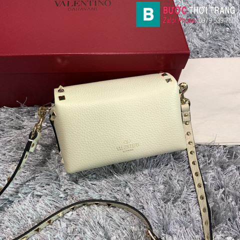 Túi xách Valentino siêu cấp da bê màu trắng size 16.5cm 
