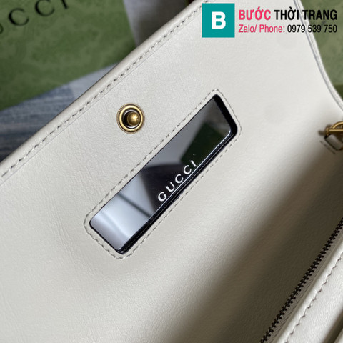 Túi Gucci Diana chain wallet siêu cấp da bê màu trắng size 19cm