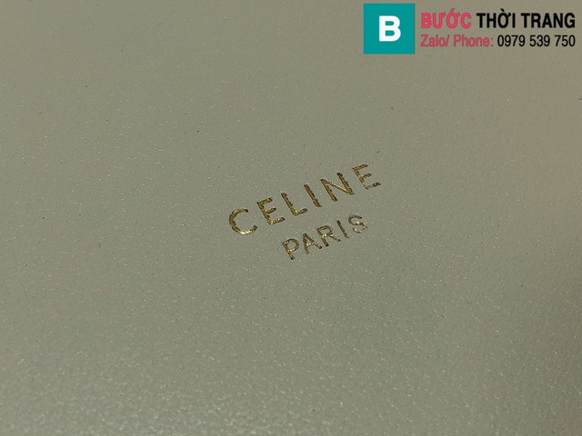 Túi Xách Celine Teen Bucket siêu cấp bò màu trắng size 23cm
