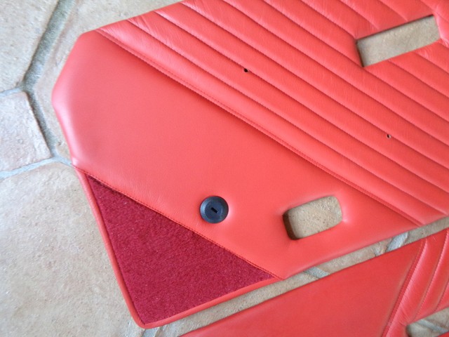 Red coutures fits FIAT X1 9 x19 2x Console Centrale Panneau Latéral en cuir couvrir uniquement