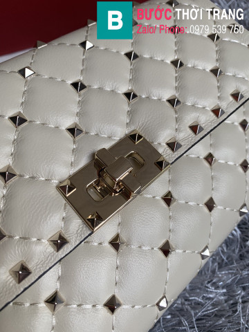 Túi xách Valentino siêu cấp da bê màu trắng size 23cm