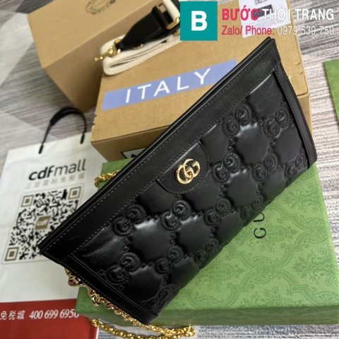 Túi xách Gucci Matelasse small bag siêu cấp da bê màu đen size 26cm