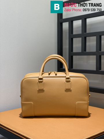 Túi xách Loewe Amazono siêu cấp da bê màu nâu vàng size 28cm