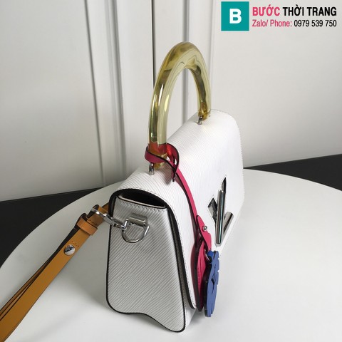 Túi xách Louis Vuitton Twist MM siêu cấp da epi màu trắng size 23cm