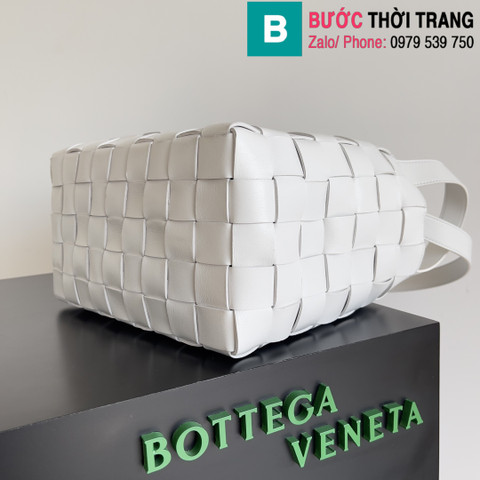 Túi xách Bottega Veneta siêu cấp da bê màu trắng size 28cm