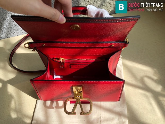 Túi xách Valentino Garavani Vsling siêu cấp da bê màu đỏ size 25cm 