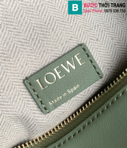 Túi xách Loewe Cubi siêu cấp da bê màu xanh size 20.5cm
