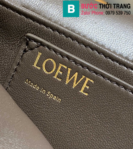 Túi xách Loewe Goya siêu cấp da bê màu xám size 23cm 