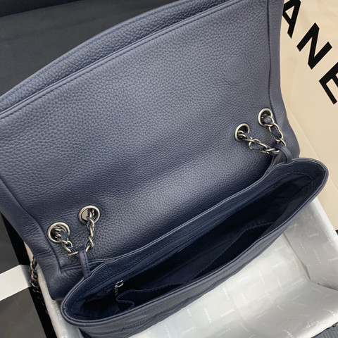 Túi xách Chanel Handbags Lambskin Flap bag da bê màu tím than size 32cm