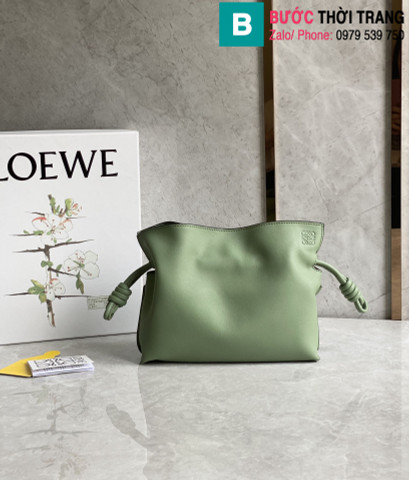 Túi xách Loewe  Flamenco siêu cấp da bê màu xanh ngọc size 22.5cm 