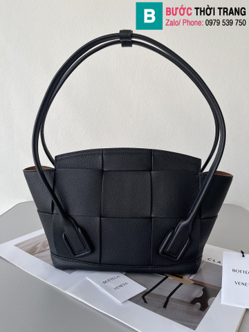 Túi xách Bottega Venetae cao cấp da bê màu đen size 38cm 