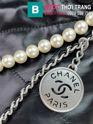 Túi xách Chanel small siêu cấp da bê màu đen size 25cm