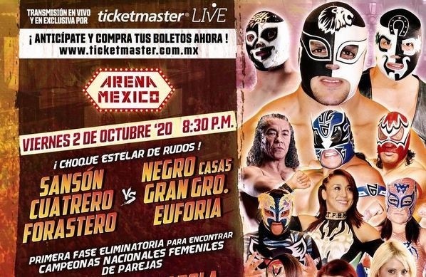 Lucha Libre CMLL desde la Arena México en Vivo – Viernes 9 de Julio del 2021