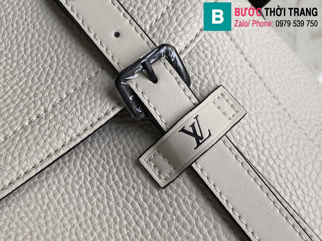 Túi xách Louis Vuitton Christophe Messenger siêu cấp da Taurillon màu trắng size 25cm