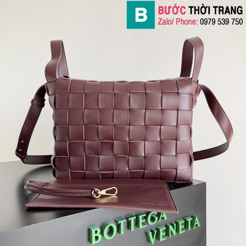 Túi xách Bottega Veneta siêu cấp da bê màu tím size 28cm 