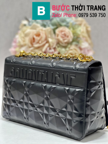 Túi xách Dior Caro siêu cấp da bê màu đen size 28cm