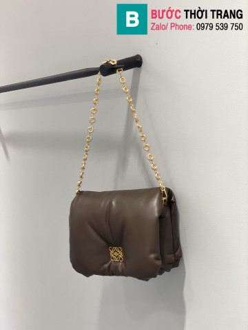 Túi xách Loewe Goya siêu cấp da bê màu xám size 23cm 