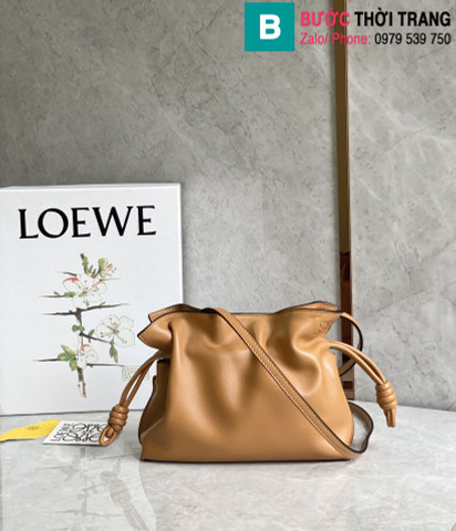 Túi xách Loewe  Flamenco siêu cấp da bê màu nâu bò size 22.5cm