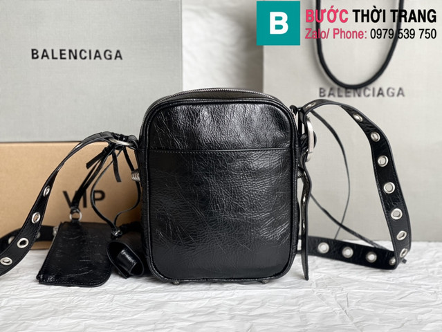Túi xách Balenciag cao cấp da bê màu đen size 21cm