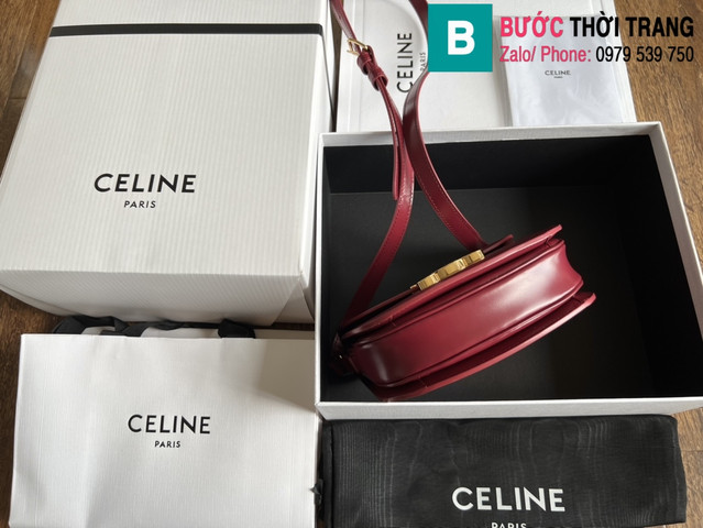Túi xách CelineTeen Besake Triomphe siêu cấp bê màu đỏ size 18.5cm