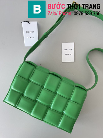 Túi xách Bottega Veneta Cassette bag cao cấp da bê màu xanh ngọc size 26cm