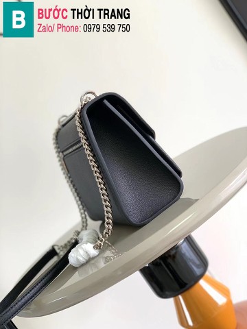 Túi xách Louis Vuitton Mylockme Chain Bag siêu cấp da bê màu đen size 22.5cm