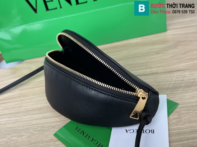 Túi xách Bottega Veneta cao cấp da bê màu đen size 18cm