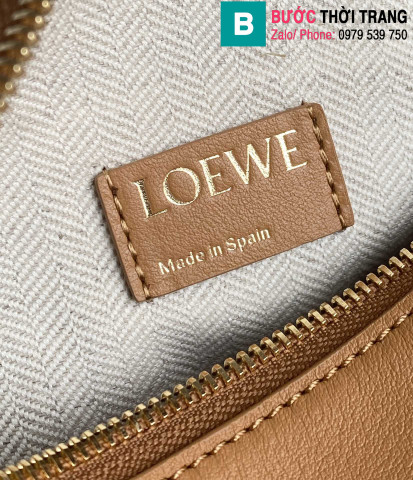 Túi xách Loewe Cubi siêu cấp da bê màu nâu bò size 20.5cm