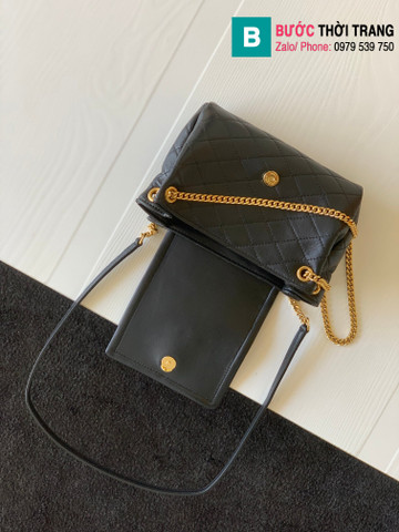 Túi xách Saint Laurent mini nolita cao cấp da bê màu đen size 18cm
