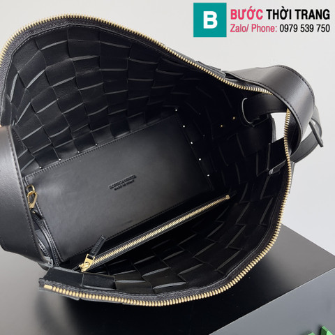 Túi xách BottegaVeneta siêu cấp da bê màu đen size 28cm