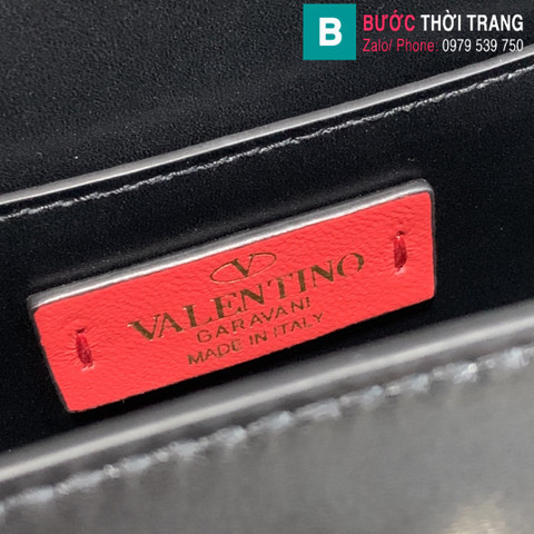 Túi xách Valentino siêu cấp da bê màu đen size 16.5cm