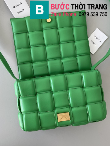 Túi xách Bottega Veneta Cassette bag cao cấp da bê màu xanh ngọc size 26cm