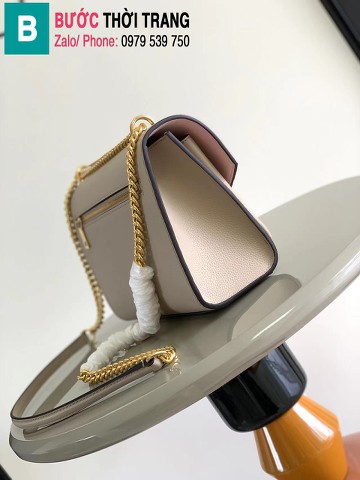 Túi xách Louis Vuitton Mylockme Chain Bag siêu cấp da bê màu xám size 22.5cm