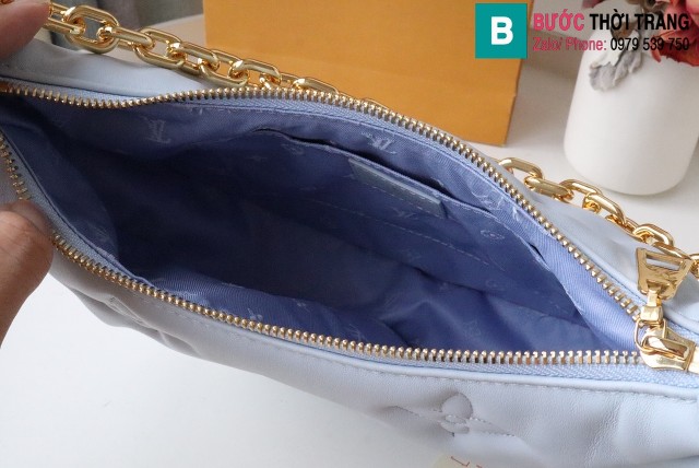 Túi xách Louis Vuitton Over The Moon cao cấp da bê màu xanh size 27.5cm 