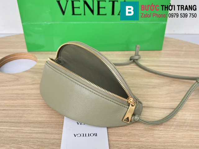 Túi xách Bottega Venetae cao cấp da bê màu xám size 18cm 