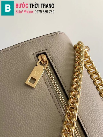 Túi xách Louis Vuitton Mylockme Chain Bag siêu cấp da bê màu xám size 22.5cm