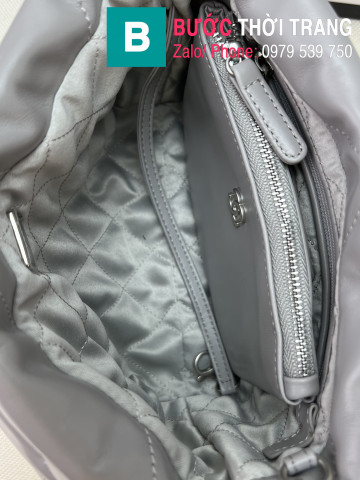 Túi xách Chanel small siêu cấp da bê màu ghi xám size 25cm