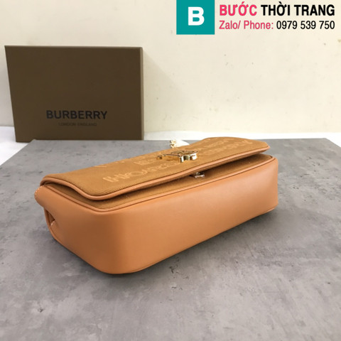 Túi xách Burberry Thomas siêu cấp canvas màu nâu bò size 23.5cm 
