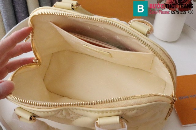 Túi xách Louis Vuitton Alma BB cao cấp da bê màu trắng ngà size 24.5cm