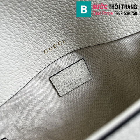 Túi xách Gucci 1955 Adidasx siêu cấp da bê màu trắng size 20cm