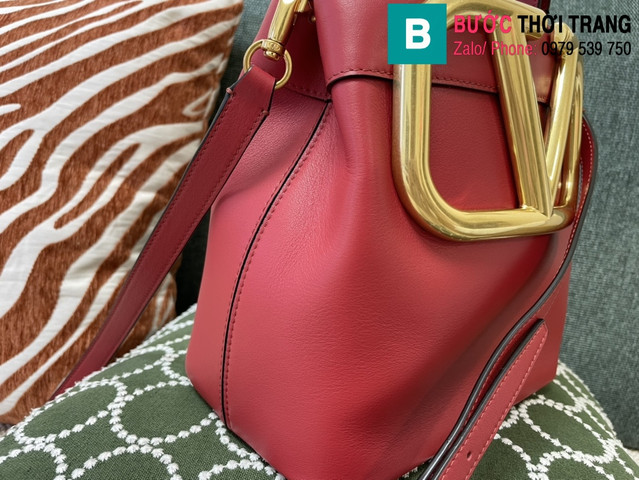 Túi xách Valentino siêu cấp da bê màu đỏ size 20cm