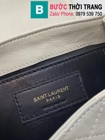 Túi xách Saint Laurent mini nolita siêu cấp da cừu màu trắng size 18cm 
