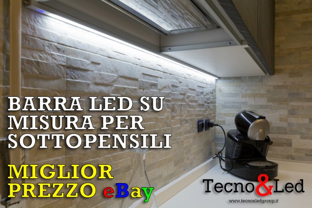 Barra Led Sottopensile Cucina GIA' MONTATA Dimmerabile Touch
