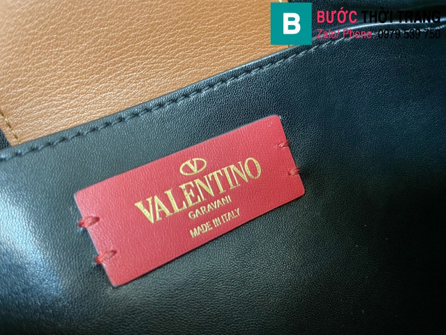 Túi xách Valentino siêu cấp da bê màu nâu bò size 20cm