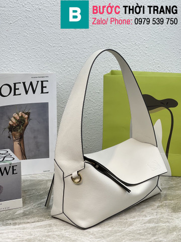 Túi xách Loewe Puzzle hobo siêu cấp da bê màu trắng size 29cm 