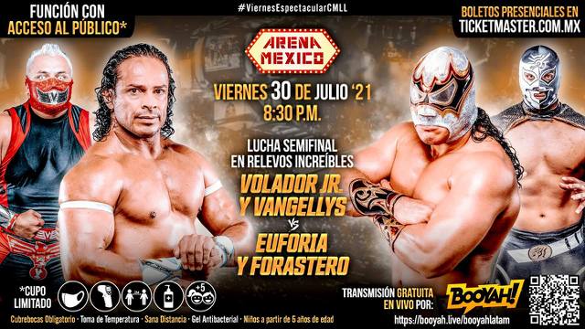 Lucha Libre CMLL desde la Arena México en Vivo – Viernes 30 de Julio del 2021