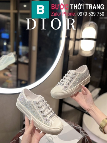 Giày thể thao Dior đế bánh mì màu trắng