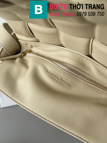 Túi xách Bottega Veneta Cassette bag cao cấp da bê màu trắng ngà size 26cm